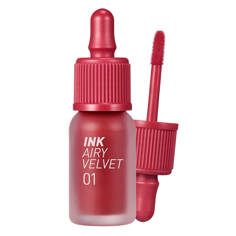 [Australia] - Peripera Ink Airy Velvet Lip Tint | High-Pigmentation, Lightweight, Soft, Moisturizing, Not Animal Tested | Hotspot Red (#01), 0.14 fl oz 0.14 Ounce 01 Hotspot Red (AD) 