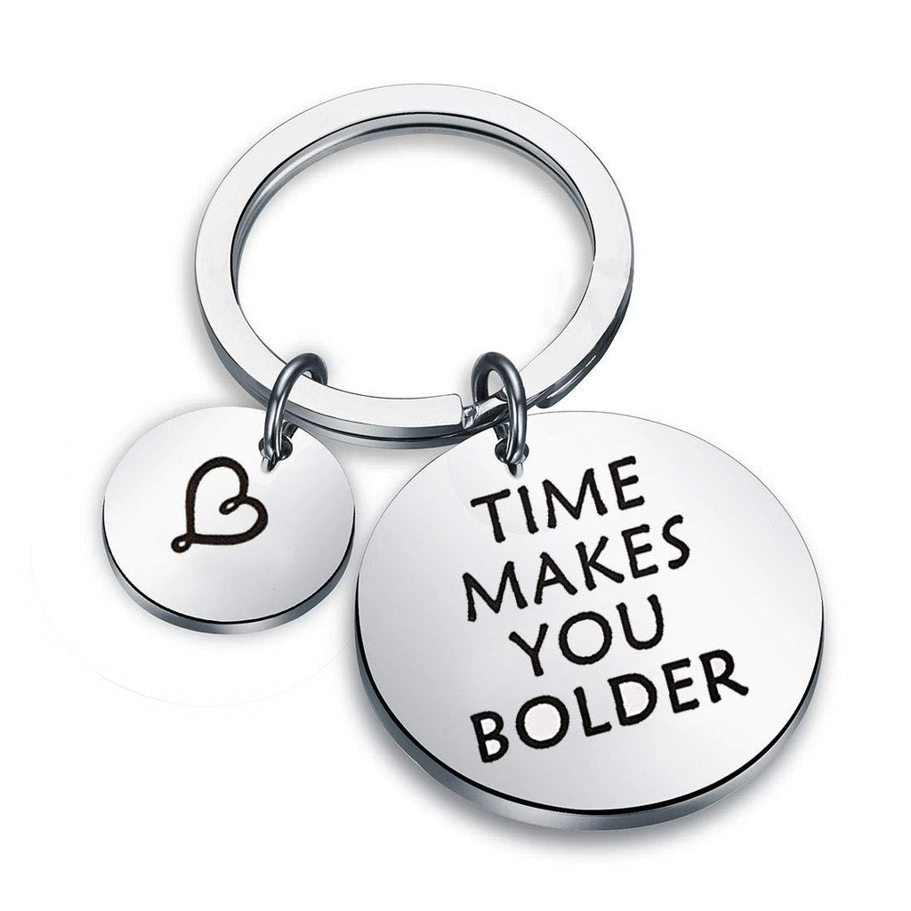 [Australia] - SEIRAA Time Makes You Bolder Quote Keychain Lyrics Jewelry Music Gift Inspirational Keychain Song Lyrics Gift 