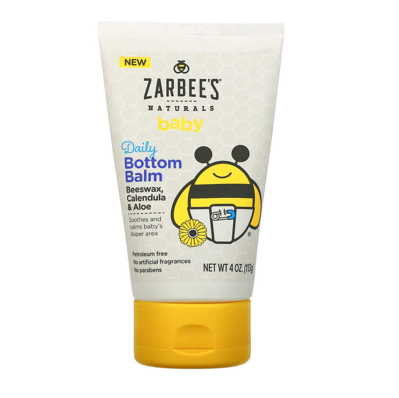 [Australia] - Zarbee's Naturals Baby Daily Bottom Balm with Beeswax, Calendula & Aloe, 4 Ounce Baby Rash Treatment 