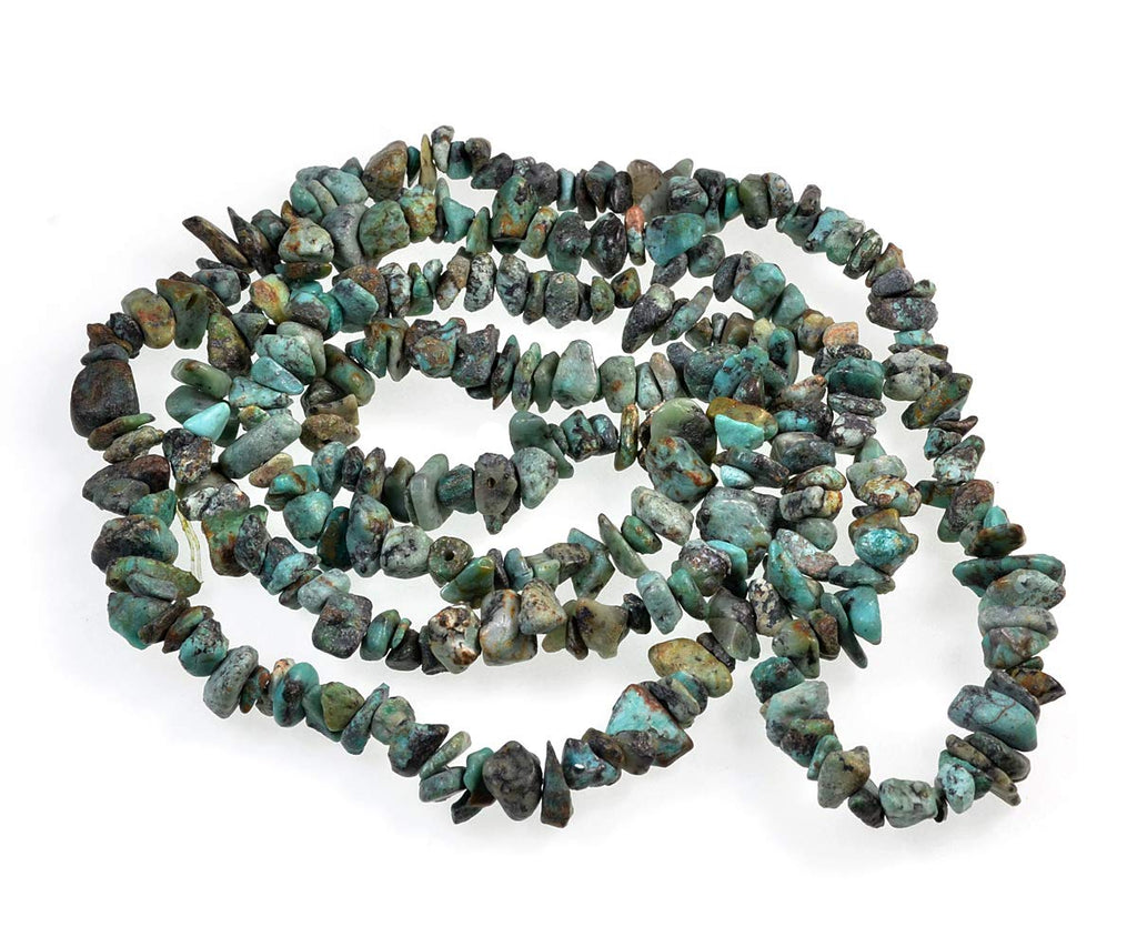 [Australia] - AD Beads 34 inches 5-10mm Natural Chips Nuggets Freeform Tumbled Irregular Gemstone for Necklace Bracelet Earring Chandelier Healing Crystal (African Turquoise) African Turquoise 