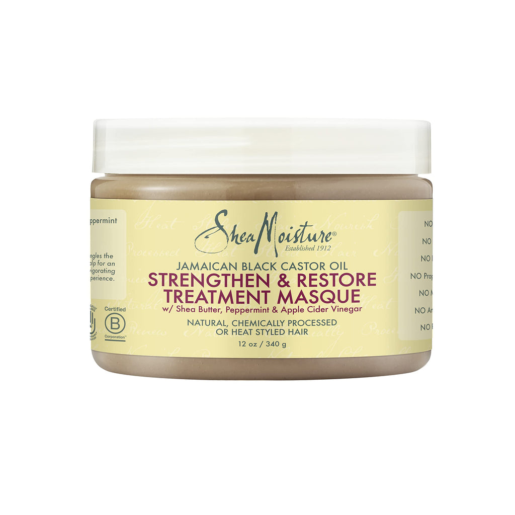 [Australia] - SheaMoisture Jamaican Black Castor Oil Treatment Masque For Dry Hair Jamaican Black Castor Oil Paraben Free Hair Mask 12 oz 12 Fl Oz (Pack of 1) 