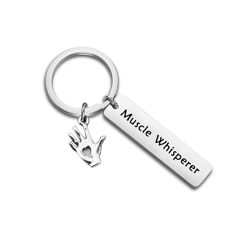 [Australia] - ENSIANTH Massage Therapist Gift Muscle Whisperer with Healing Hand Charm Keychain Gift for Massage Therapist,Massage Therapy School Student Gift Massage Therapist Keychain 