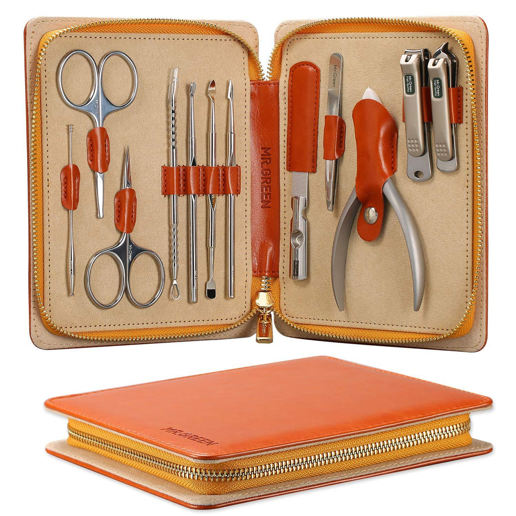 [Australia] - Manicure Set, Pedicure Sets, Nail Clipper Sets, Stainless Steel Professional Nail Cutter Kits with Travel Case (12 Count) 12 Count 
