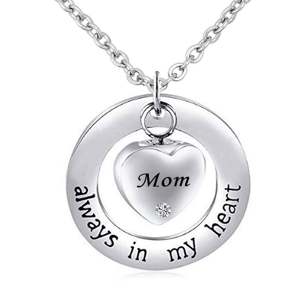 [Australia] - Roy Lopez Urn Necklaces for Ashes Mom Memorial Jewelry Cremation Keepsake 