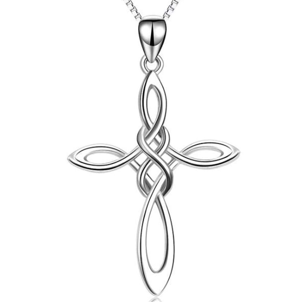 [Australia] - Jude Jewelers Stainless Steel Knotted Statement Promise Charm Necklace Silver 