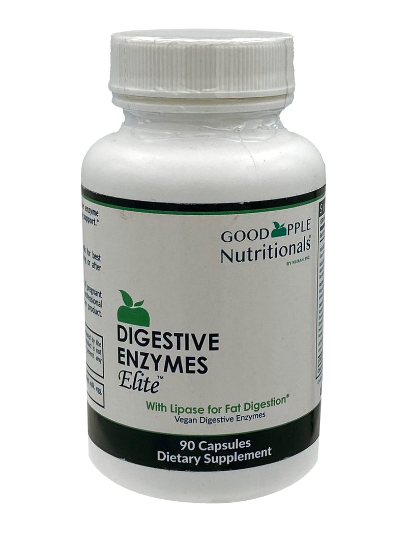 [Australia] - Vegan Digestive Enzymes Elite with Lipase to Support Break Down of Fats - Gas & Bloating Support - Vegetarian, Vegan & Gluten Free | 90 caps | GoodApple Nutritionals 