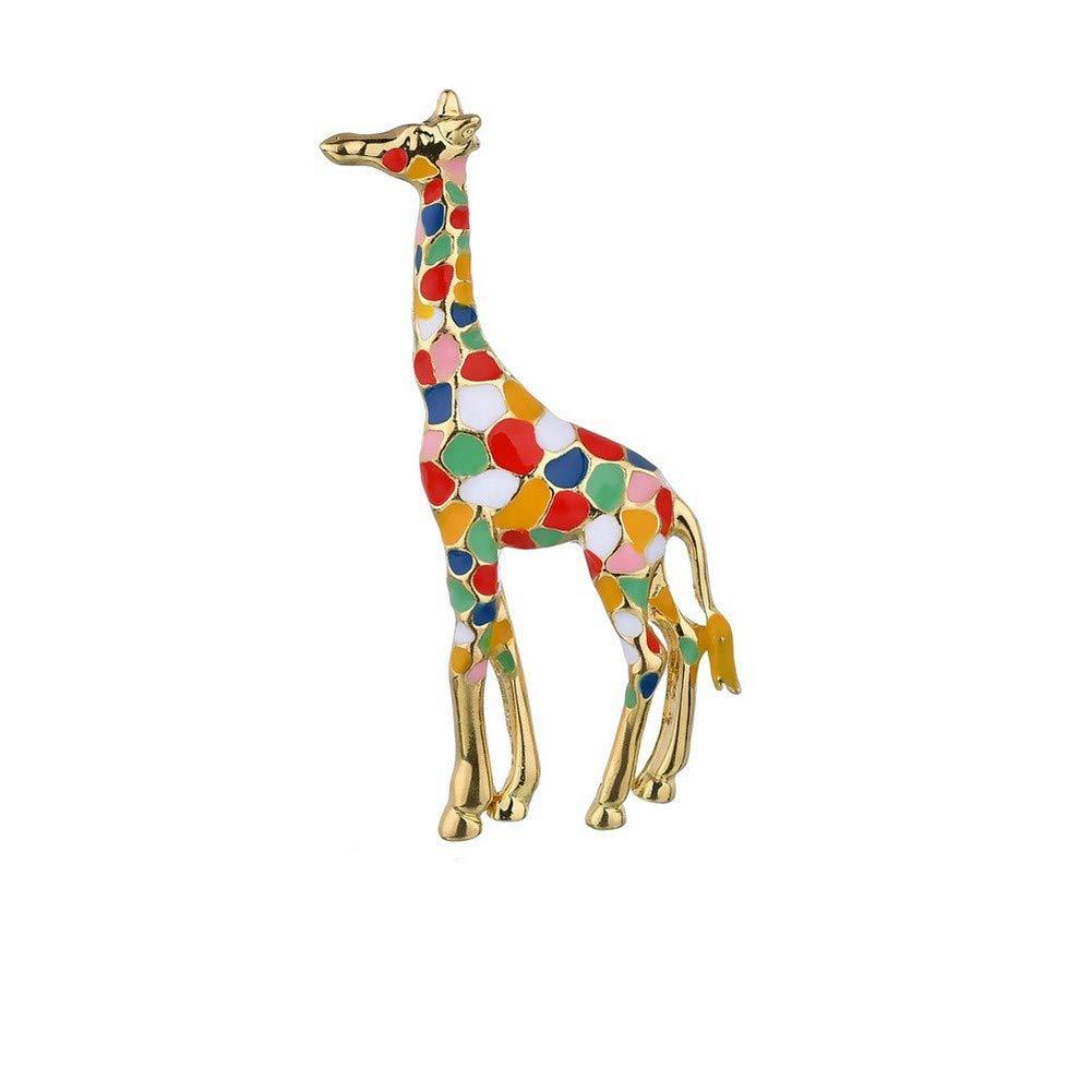 [Australia] - SKZKK Colourful Giraffe Enamel Lapel Pin Animal Gifts for Women Cute Pins Jewelry Women's Accessories for Women Jewelry for Women Refined Alloy Plating 