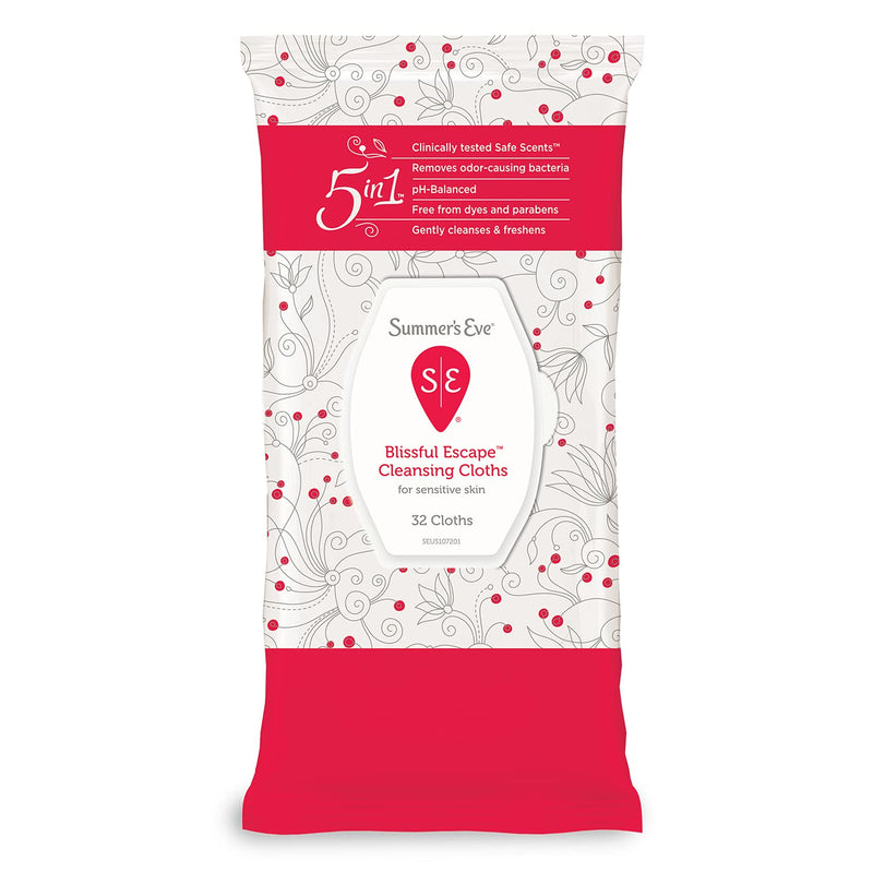 [Australia] - Summer's Eve Cleansing Cloths, Blissful Escape,White, 32 Count 32 Count (Pack of 1) Blissful Escape-32 Count 