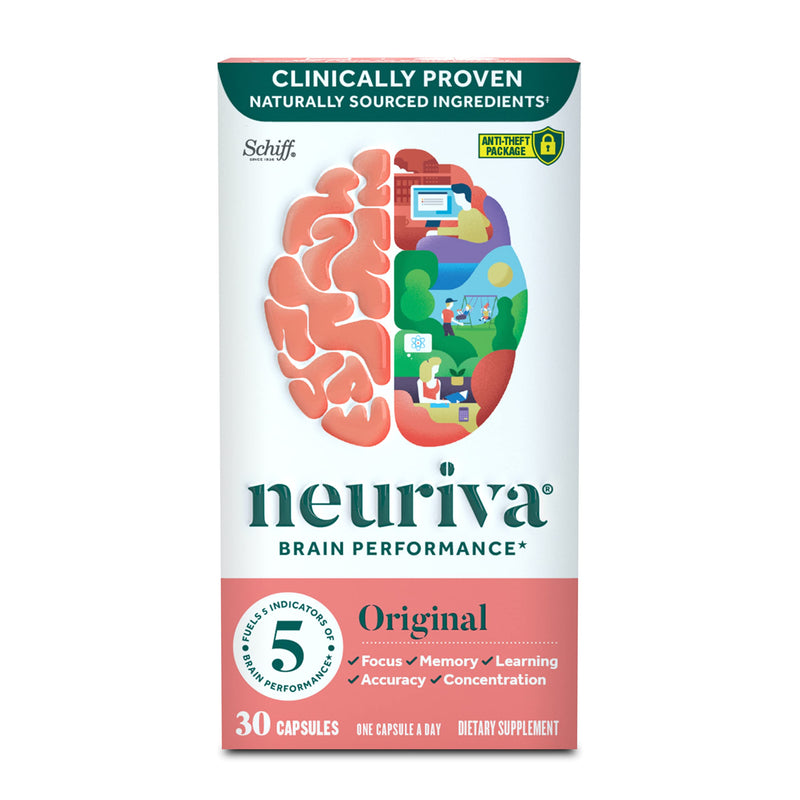 [Australia] - NEURIVA Original Capsules (30ct) Phosphatidylserine, Gluten Free, Decaffeinated - Supports Focus, Memory, Learning, Accuracy & Concentration (Pack of 1) 30 Count (Pack of 1) 