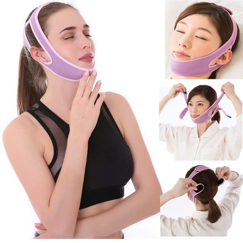 [Australia] - MUYDZ Anti Snore Chin Strap to Help Good Sleep Stop Snoring Sleep Aids Solution for Men Women Kids (Purple) Purple 
