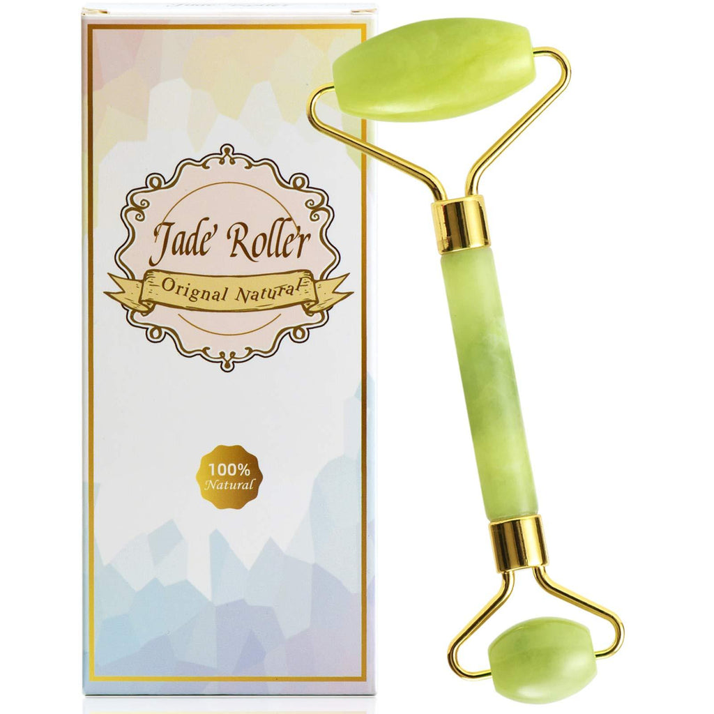 [Australia] - 100% Natural Jade Face Roller/Anti Aging Jade Stone Massager for Face & Eye Massage - Make Your Face Skin Smoother and Looks Younger 