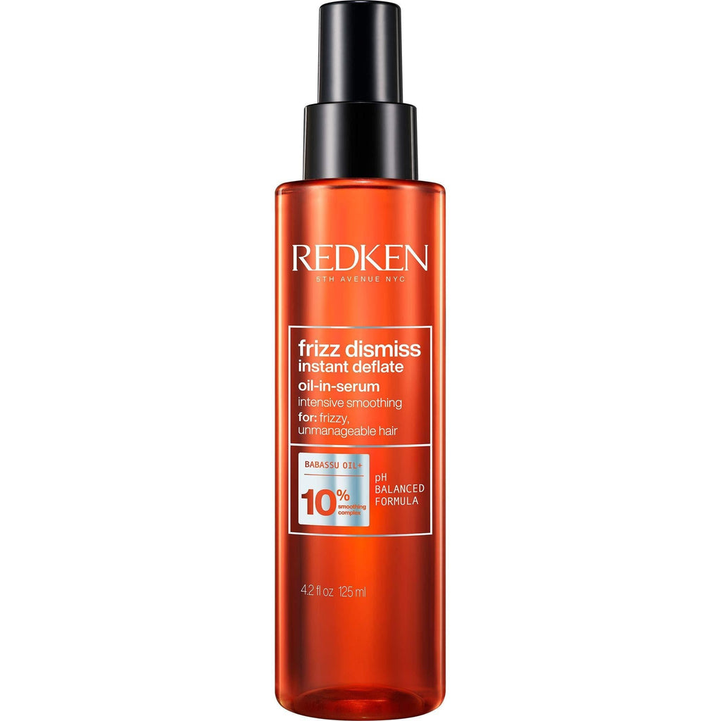 [Australia] - Redken Frizz Dismiss Instant Deflate Oil-In-Serum | For Frizzy Hair | Enhances Smoothness & Shine | With Babassu Oil | Sulfate Free 4.2 Fl Oz 