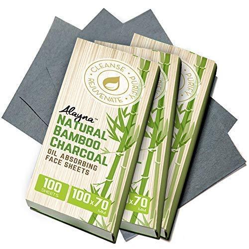 [Australia] - (3 PK) Oil Blotting Sheets- Natural Bamboo Charcoal Oil Absorbing Tissues- 300 Pcs Organic Blotting Paper- Beauty Blotters for the Face- Papers Remove Excess Shine- For Facial Make Up & Skin Care 