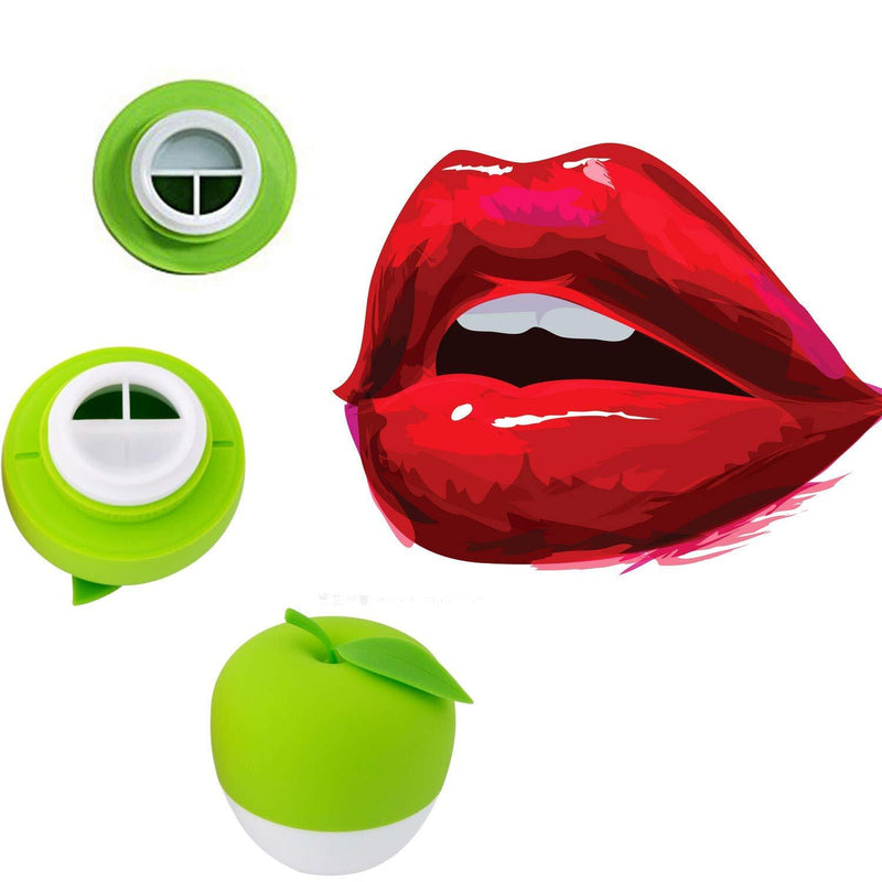 [Australia] - MQUPIN Lip Plumper Device Enhancer Hot Sexy Mouth Beauty Lip Pump Enhancement Pump Device Quick Lip Plumper Enhancer Lip Trainer for Women and Girls + GEL Mouth Cover (Green (Double-Lobed)) Green (Double-Lobed ) 