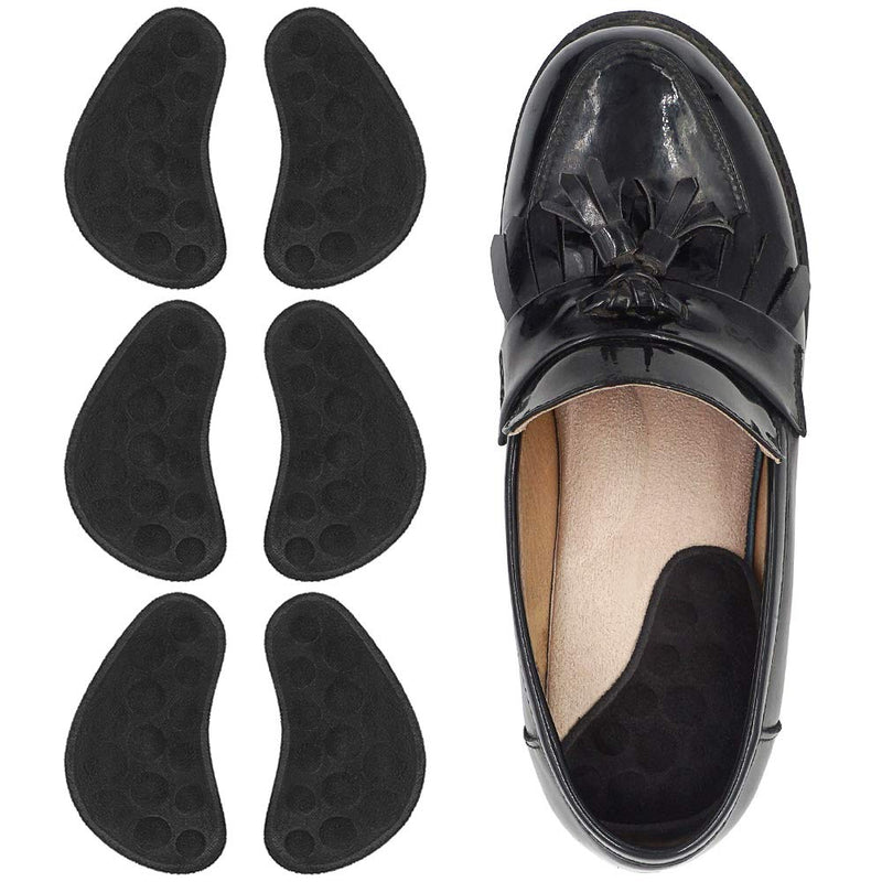 [Australia] - Dr. Foot's Supination & Over-Pronation Corrective Shoe Inserts, Medial & Lateral Heel Wedge Insoles for Foot Alignment, Knee Pain, Bow Legs, Osteoarthritis - 3 Pairs (Black) Black 