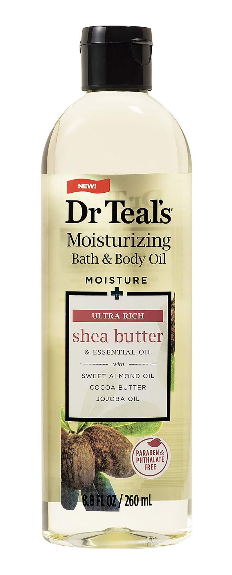 [Australia] - Dr. Teal's Moisture + Ultra Rich Shea Butter & Essential Oil Moisturizing Bath & Body Oil 8.8oz 