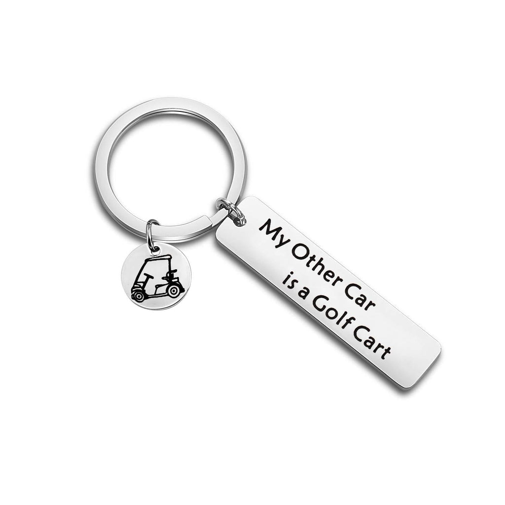 [Australia] - TGBJE Golf Lover Gift My Other Car is A Golf Cart Keychain Gift for Golfers Golf Cart Keychain 