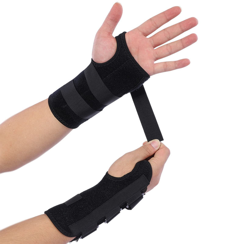 [Australia] - Zerone Carpal Tunnel Syndrome Night Wrist Support Brace Steel Strip Fixed Wrist Support Adjustable Compression Strap Protective Wrist Palm Guard for Arthritis Athletic Sprain, 1 Pair 