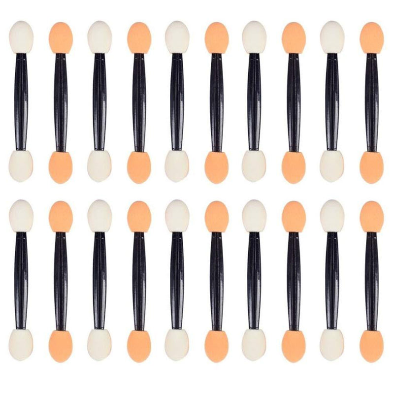 [Australia] - Luxxii (20 Pack) Eyeshadow Applicator Brush Sponge Tipped Makeup Tool Dual Sides Eyeshadow Applicator Brush Comestic for Lady Women Beauty 