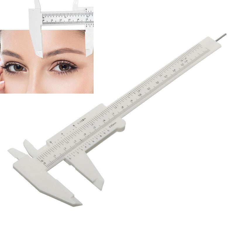 [Australia] - Vernier Caliper Waterproof Plastic Eyebrow Permanent Makeup Ruler Students Experimental Measurement Tools For Permanent Makeup Tattoo Eyebrow Line Lip 