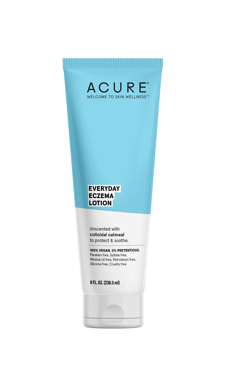 [Australia] - Acure Everyday Eczema Lotion 100% Vegan for Sensitive & Easily Irritated Skin 2% Colloidal Oatmeal & Cocoa Butter, Unscented, 8 Fl Oz 8 Fl Oz (Pack of 1) 