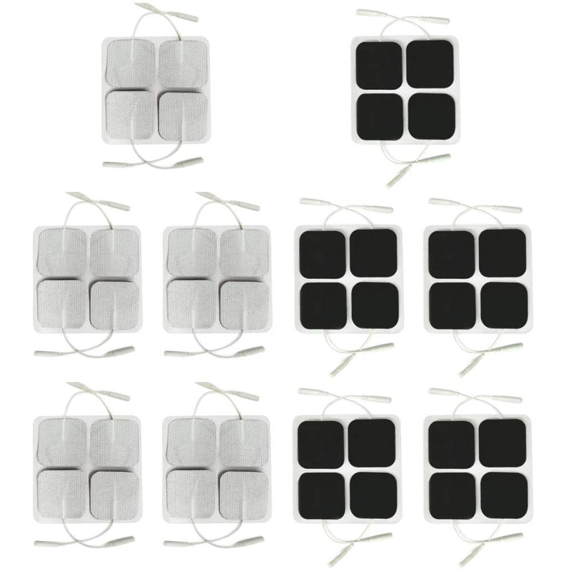 [Australia] - Easy@Home Tens Unit Self Stick Carbon Electrode Pads, Non Irritating Design 40 Pack 2" x 2" Reusable Pads 40 pads 