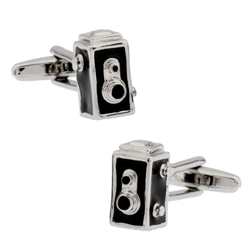 [Australia] - 3D Vintage 2 Holes Box Camera Cuff Links Film Photography Cufflinks 