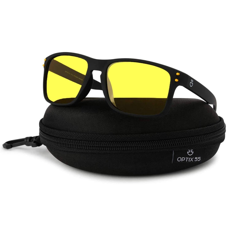 [Australia] - Polarized Glasses for Men & Women – Night Vision/Sun Glasses With PC, Rubber Frame & REVO Coating Sports Sunglasses Black /Night Vision 