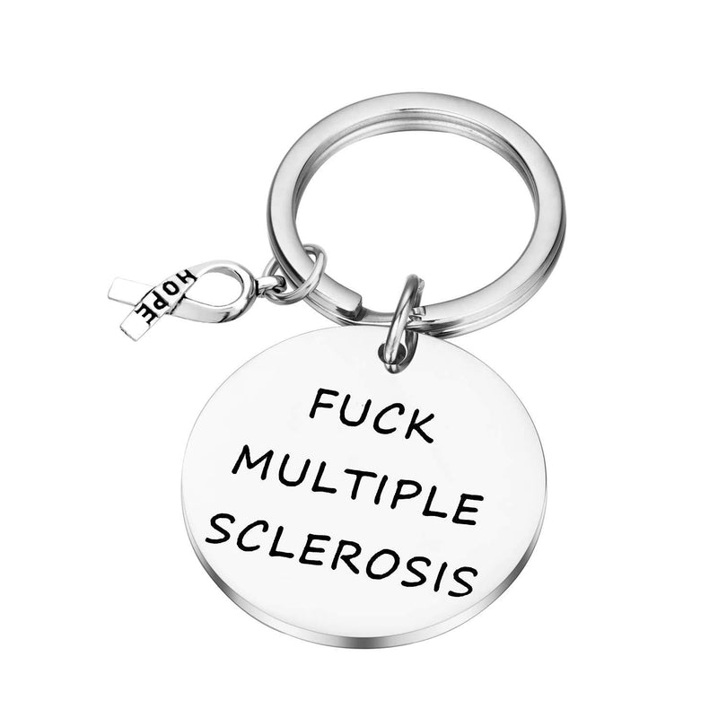 [Australia] - Lywjyb Birdgot Multiple Sclerosis Awareness Gift MS Survivor Gift MS Awareness Gift Cancer Awareness Inspirational Gift Cancer Fighter Gift MS Warrior Jewelry FUCK MS 