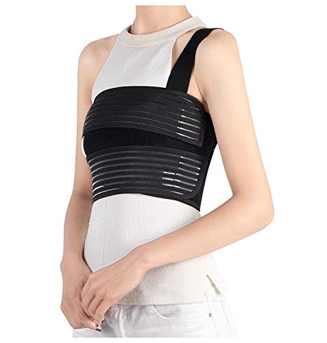 [Australia] - Solmyr Broken Rib Brace, Rib and Chest Binder Belt for Men and Women, Rib Cage Protector Wrap Rib Belt for Sore or Bruised Ribs Support, Broken Sternum, Dislocated Ribs Protection, Pulled Muscle Pain Large (Pack of 1) 