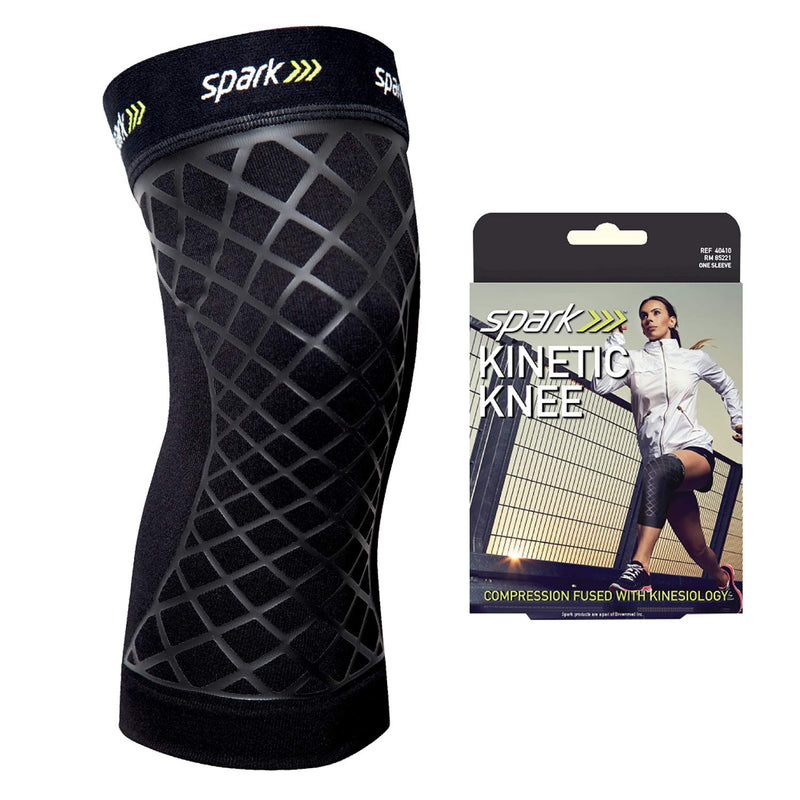 [Australia] - Spark Kinetic Knee Sleeve, Size Small – Provides Enhanced Support with Embedded Kinesiology Tape –Made with Moisture-Wicking Material –Knee Sleeve for Running, Weightlifting, Exercise, & Everyday Use 