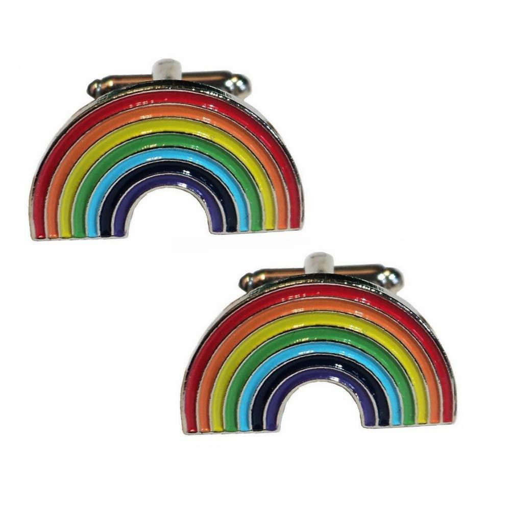 [Australia] - LGBT Rainbow Pride Lesbian Gay Bisexual Transgender Metal Enamel Cufflinks 