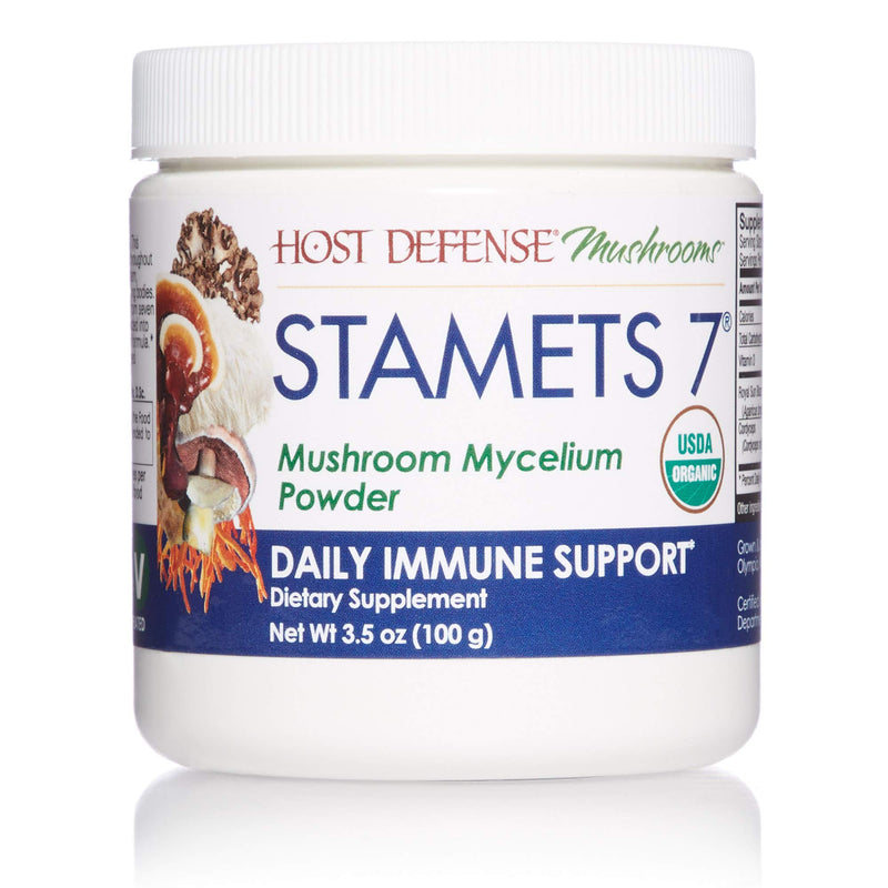 [Australia] - Host Defense, Stamets 7 Mushroom Powder, Daily Immune Support, Mushroom Supplement, 3.5 oz, Plain 