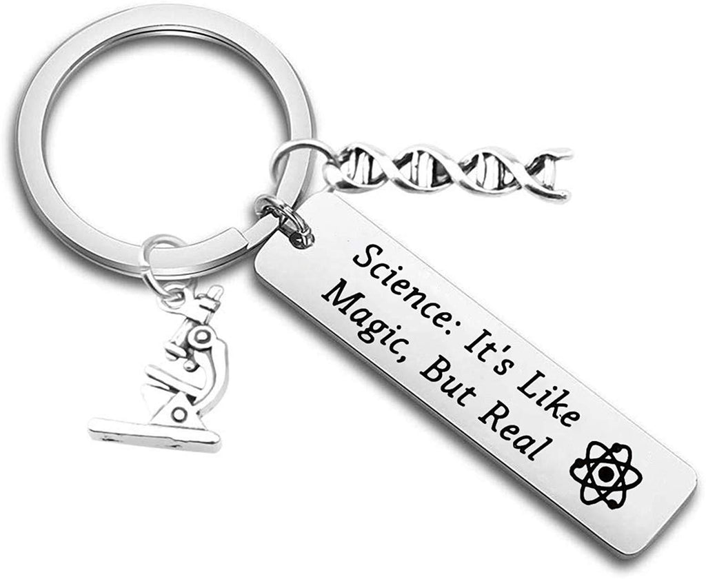 [Australia] - TGBJE Science Gift It’s Like Magic,But Real Keychain Science Teacher Gift Biologist Graduation Gift Science Magic 