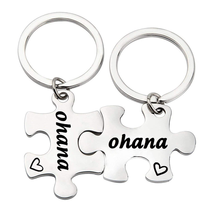 [Australia] - TGBJE Ohana Puzzle Keychain Set Ohana Means for Best Friend,Family 