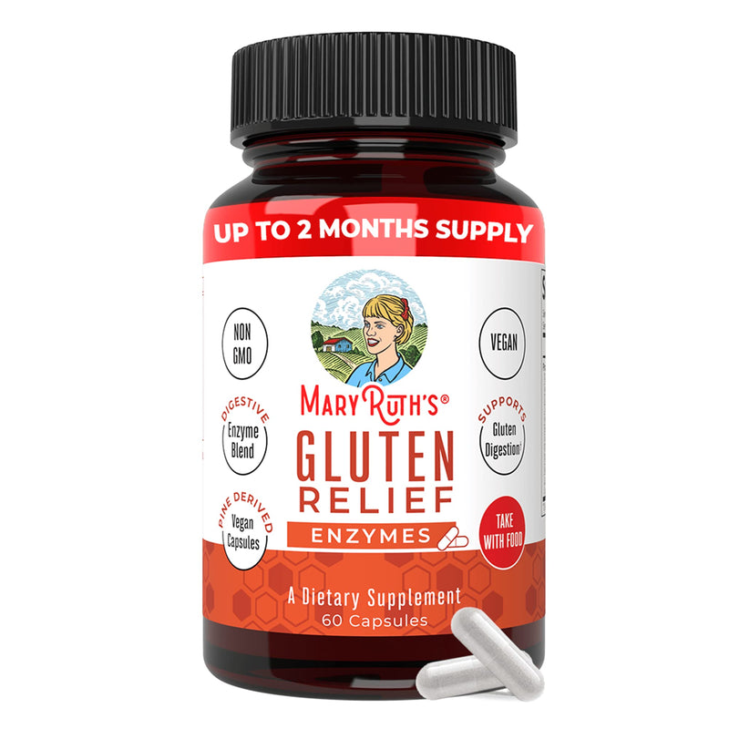 [Australia] - Digestive Support | Up to 2 Month Supply | Gluten Digestive Enzyme | Gluten Enzyme | Supplement for Digesting Gluten | Gut Health Support & Nutrient Absorption | Non-GMO | Gluten Blocker | 60 Count 