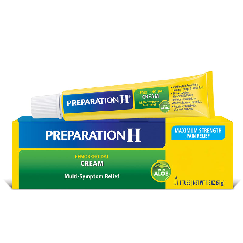 [Australia] - Preparation H Hemorrhoid Cream with Aloe for Multi-Symptom Relief - 1.8 Oz Tube 