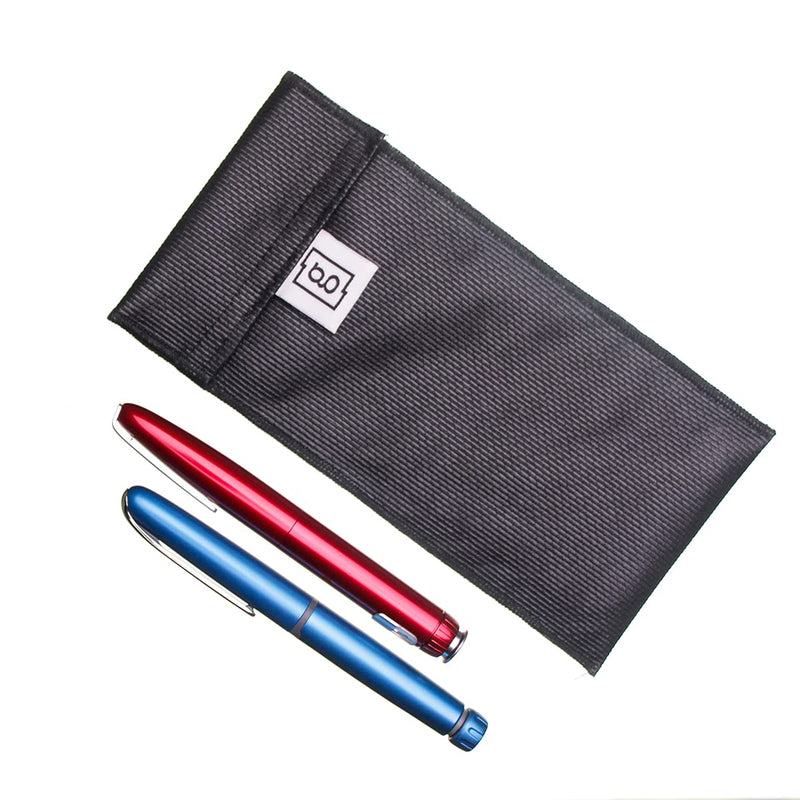 [Australia] - Glucology Insulin Cooling 2 Pen Pouch | No Ice Pack or Batteries Needed | New Innovative Technology | Perfect for Travel | Duo Pen Pouch, Black 