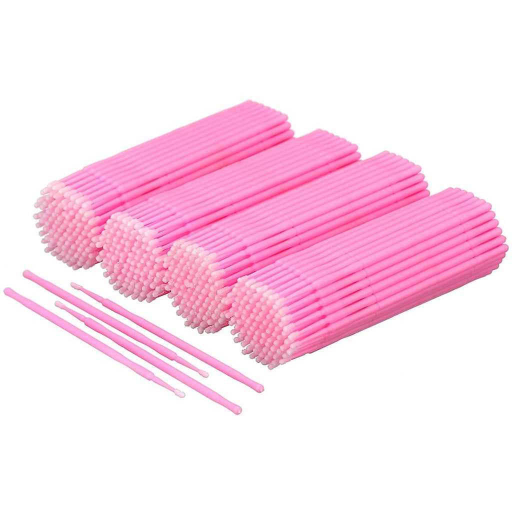 [Australia] - Akstore 400 PCS Disposable Micro Applicators Brush Eyelash Extension Individual Applicators Mascara Brush for Make up and Clean and Compatible and Personal Care (Pink) Pink 