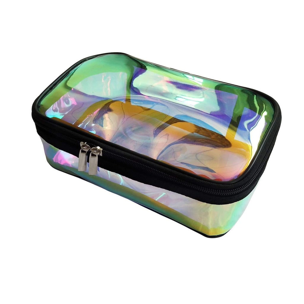 [Australia] - iridescent cosmetic bag travel toiletry bag holographic makeup bag travel makeup kit organizer pouch bag 