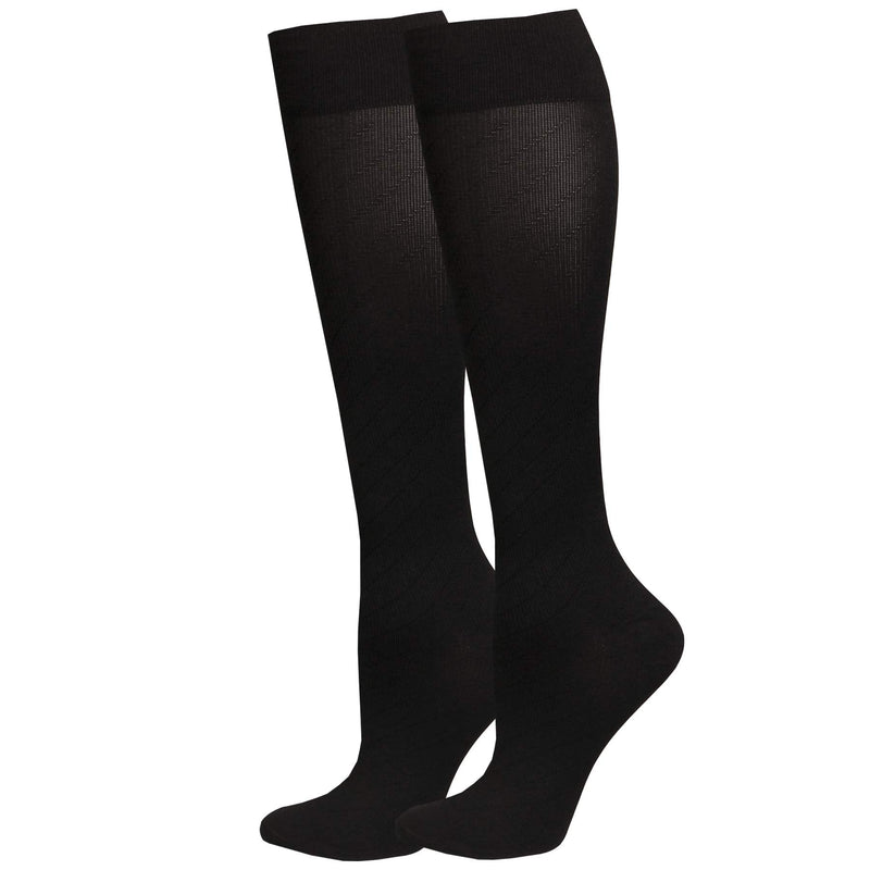 [Australia] - NuVein 15-20 mmHg Travel Compression Socks for Women & Men to Reduce Swelling, Knee High, Closed Toe, Black, X-Large X-Large (1 Pair) 