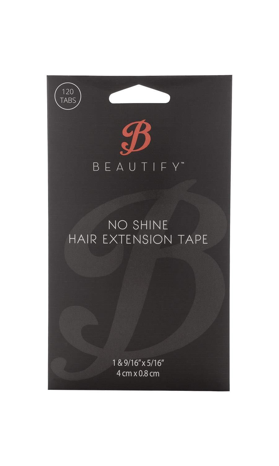 [Australia] - No Shine by BEAUTIFY Hypoallergenic Double Sided Hair Extension Tape, 4 cm x 0.8 cm, 120 Pre-Cut Tabs 4cm X 0.8cm 