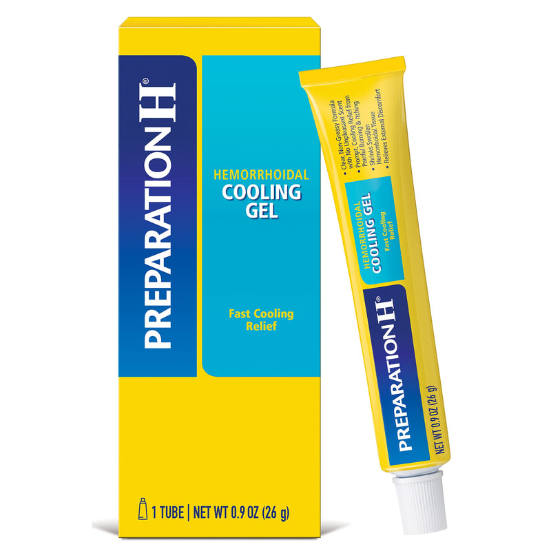 [Australia] - Preparation H Hemorrhoid Symptom Treatment Cooling Gel Fast Discomfort Relief with Vitamin E and Aloe Tube, unflavored, 0.9 Ounce 
