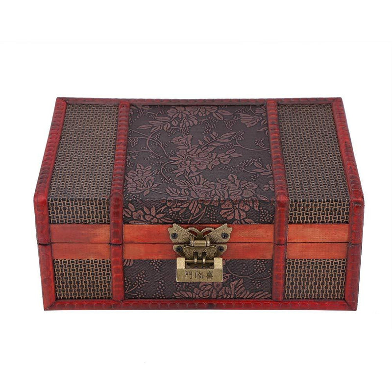 [Australia] - Wooden Storage Box, Handcrafted Wooden Jewelry Box with Small Lock, Keepsake Gifts Storage Box Organizer with Intricately Hand Carved, Treasure Chest Box Decorative Storage Chest Box 