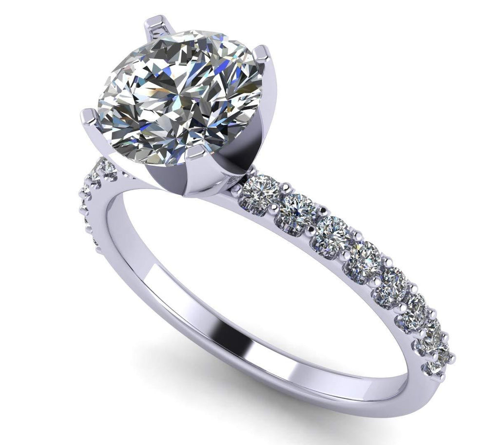 [Australia] - NANA 1.0-4.0ct Swarovski Zirconia Round Brilliant Cut Solitaire Engagement Ring Sterling Silver 10mm(4ct)-silver-platinum plated 4 