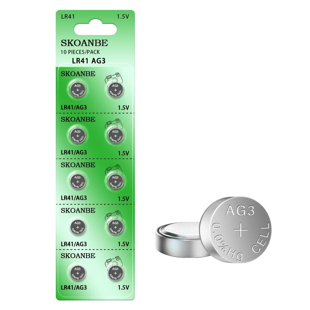 [Australia] - SKOANBE 10PCS LR41 392 384 192 AG3 SR41 1.5V Button Coin Cell Battery 