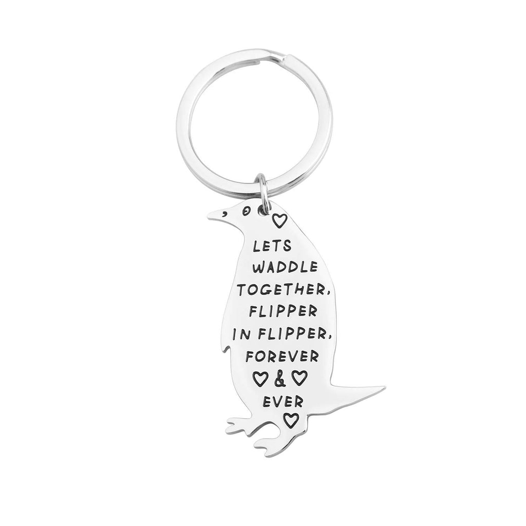 [Australia] - Lywjyb Birdgot Penguin Gift Penguin Couple Keychain Let’s Waddle Together Cute Penguin Shape Keychain Wedding Gift Penguin Waddle 