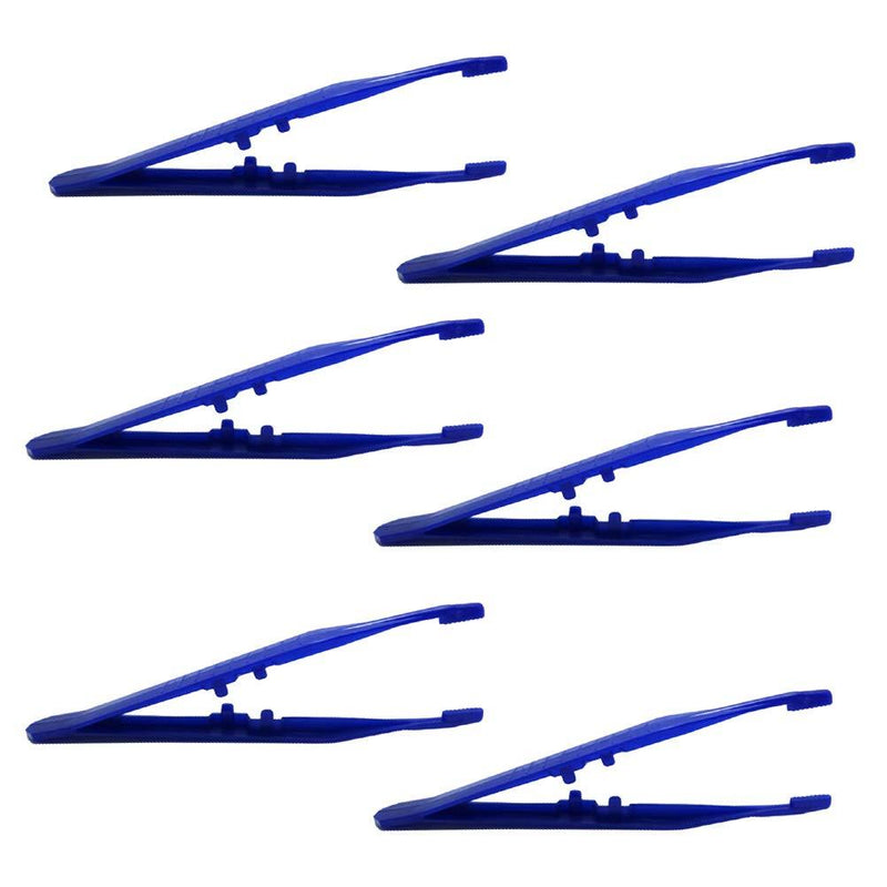 [Australia] - Healifty Plastic Craft Tweezers Disposable Tweezers 20pcs (Blue) 