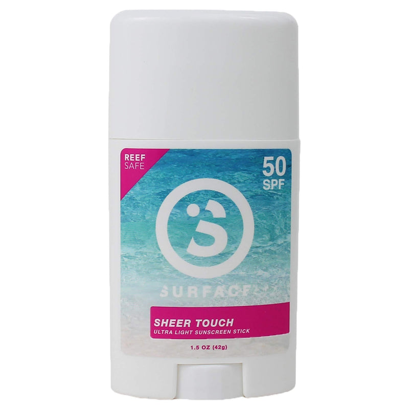 [Australia] - Surface Sheer Touch Body Sunscreen Stick - Reef Safe, Ultra-Light & Clean Feeling, Broad Spectrum UVA/UVB Protection, Cruelty & Paraben Free, Water Resistant - SPF 50, 1.5oz 1.5 Ounce (Pack of 1) Sheer Touch Stick 