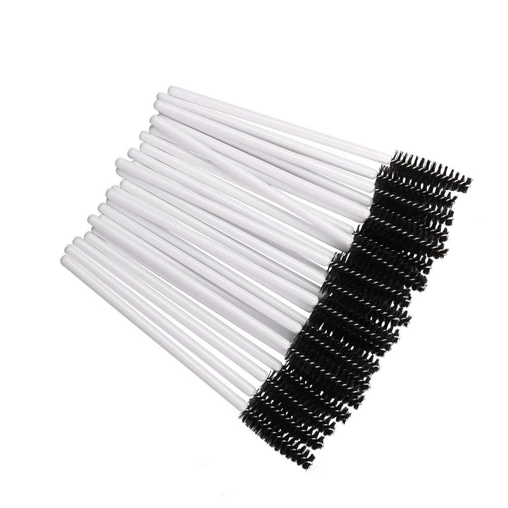 [Australia] - 300 Pack Eyelash Mascara Wands Disposable Lash Brushes for Extensions Makeup Brush Applicators Tool Kit, White/Black 